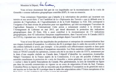 CETA et noix de Grenoble, la réponse de Matthias Fekl