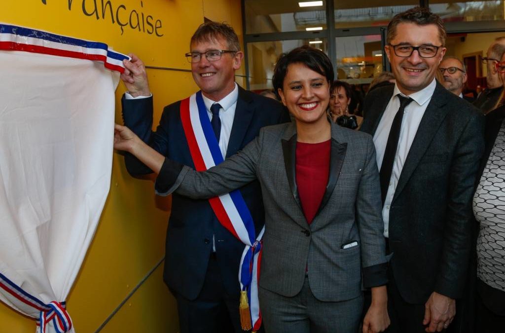 Visite de Najat Vallaud-Belkacem à Saint-Romain-en-Gal et Diémoz
